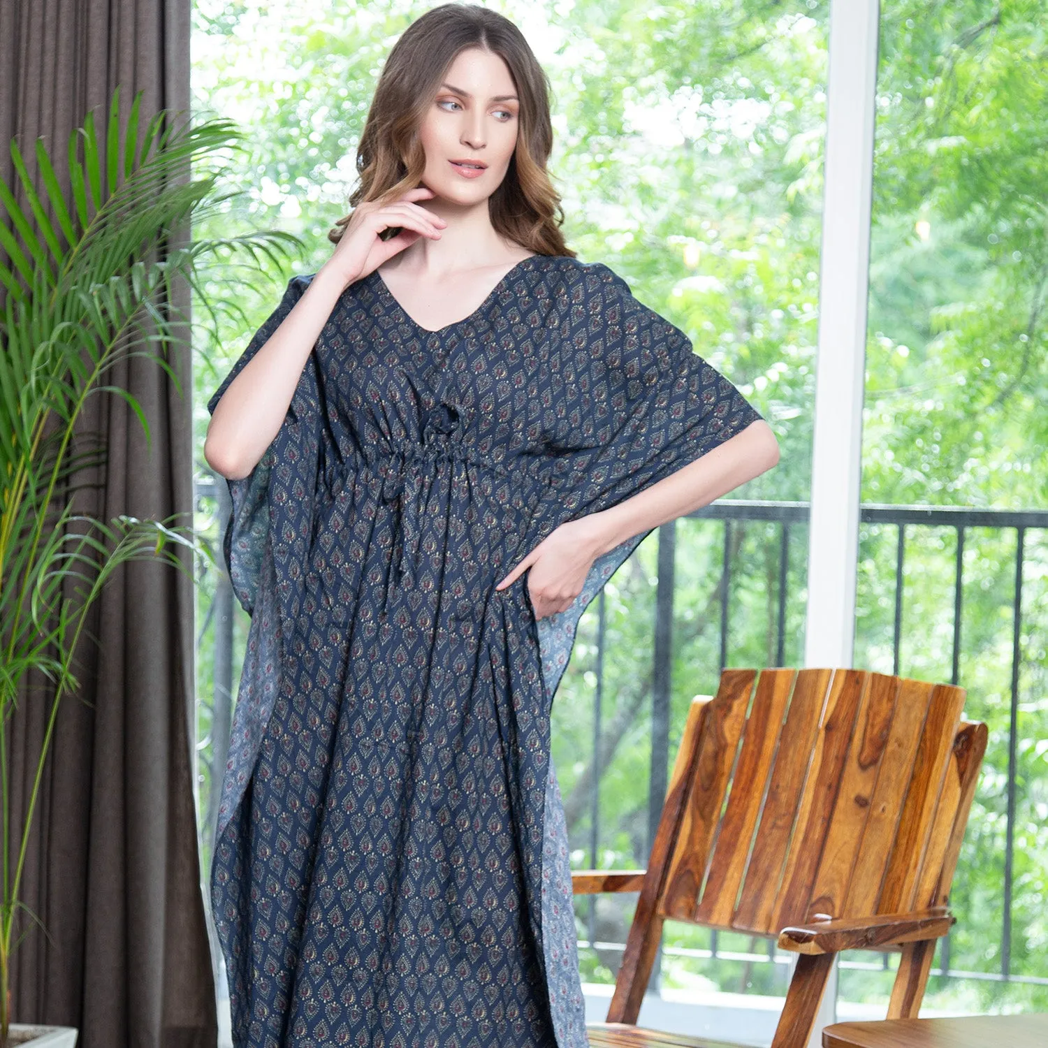 Mallika cotton kaftan lounger