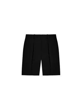 Men's Cotton Tailored Shorts—black