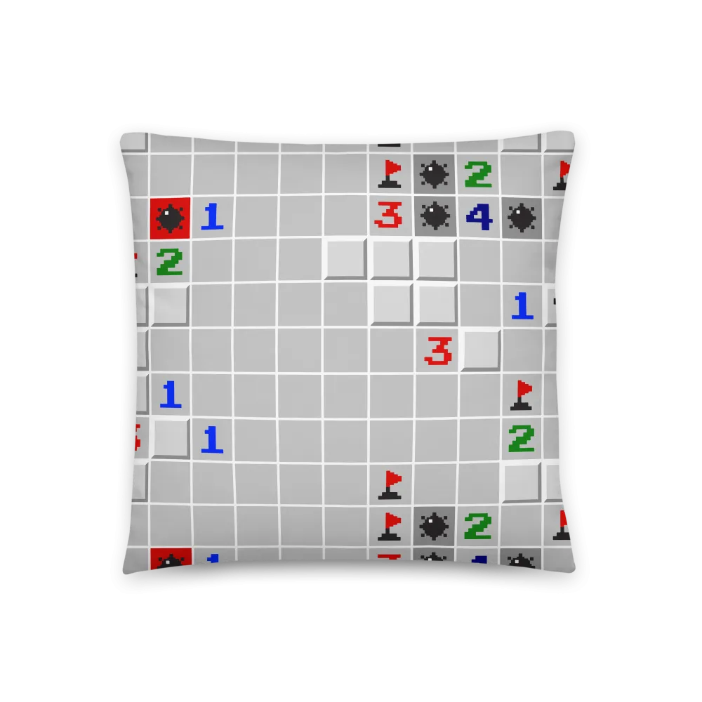 Microsoft Minesweeper Game Board Throw Pillow