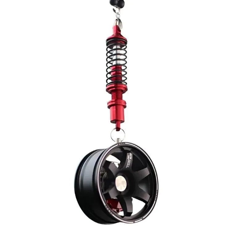 Mini metal rim with suspension keychain