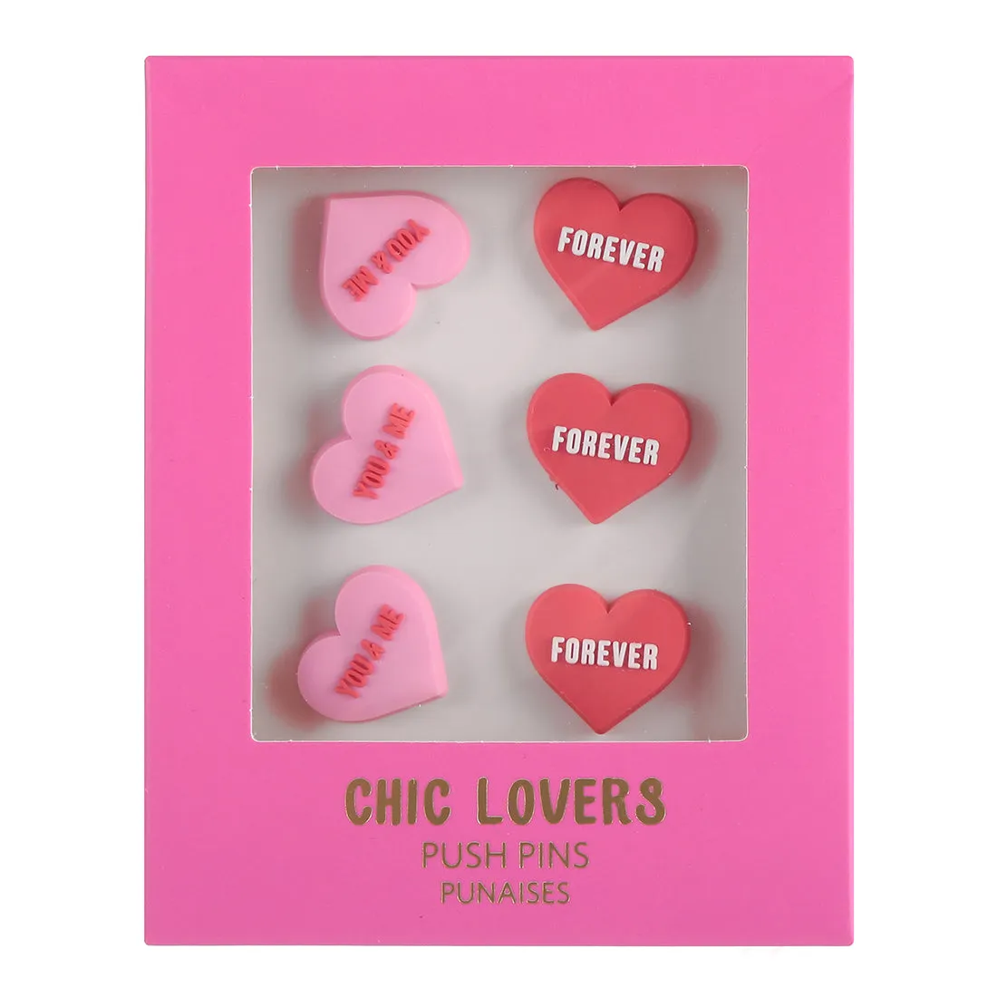 MINISO Thumbtack Set Love Heart Shape Pin Set