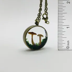 Mushroom Curiosity Charm Necklace Color: Bronze # 3446