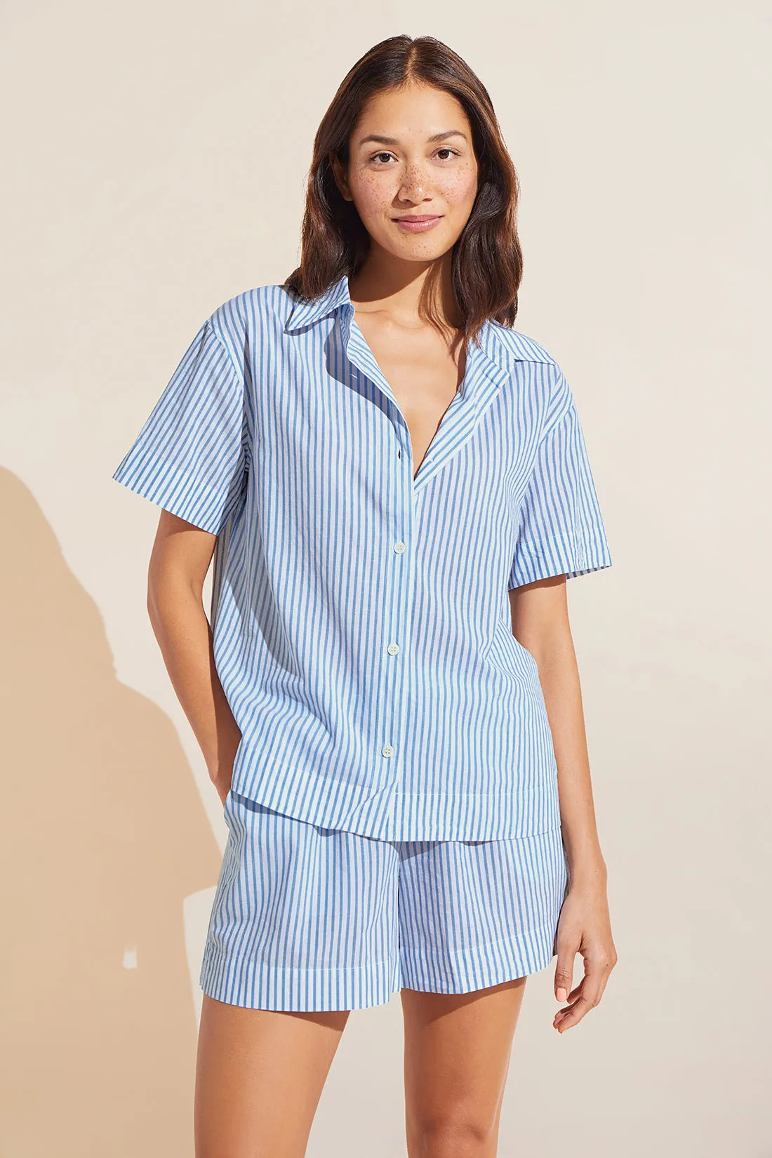 Organic Sandwashed Cotton Printed Short PJ Set