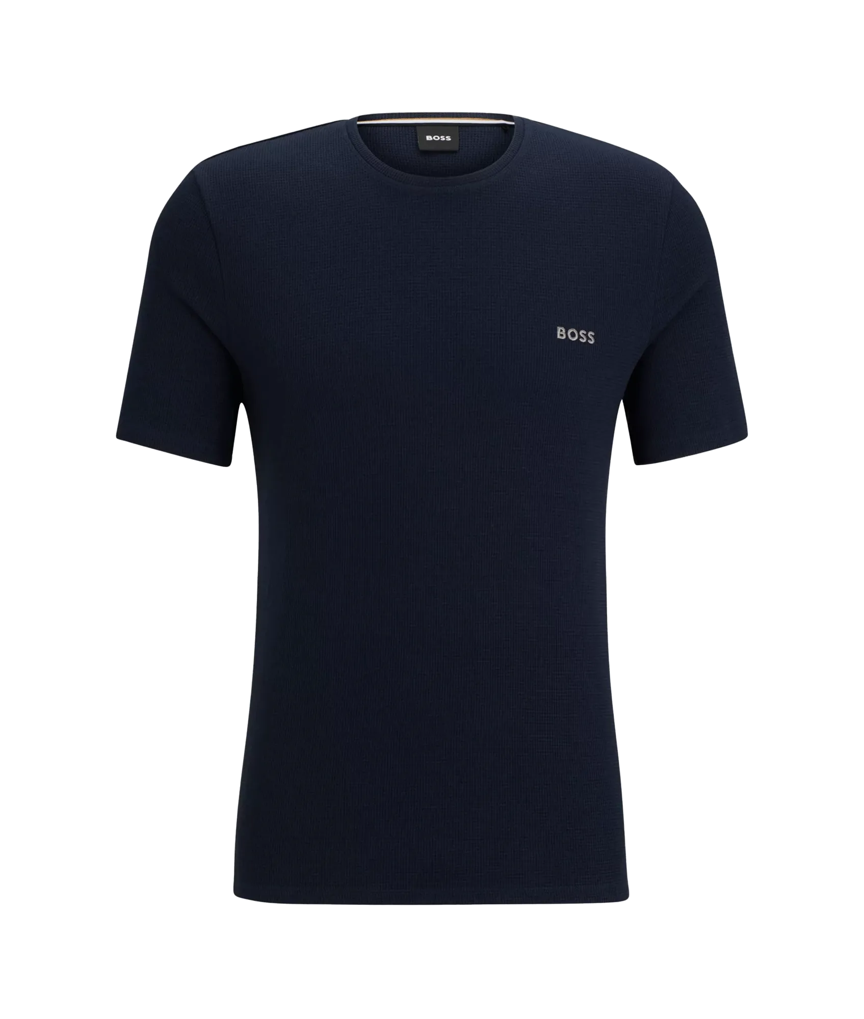 Pajama T-shirt With Embroidered Logo - Navy