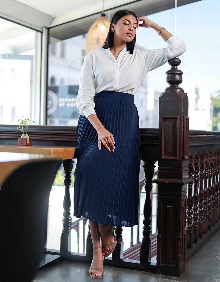 Permanent Pleated Midi Skirt