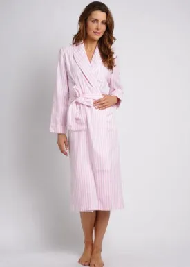 Pink Stripe Portuguese Flannel Robe