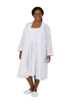 Plus Size 100% Cotton Embroidered Robe