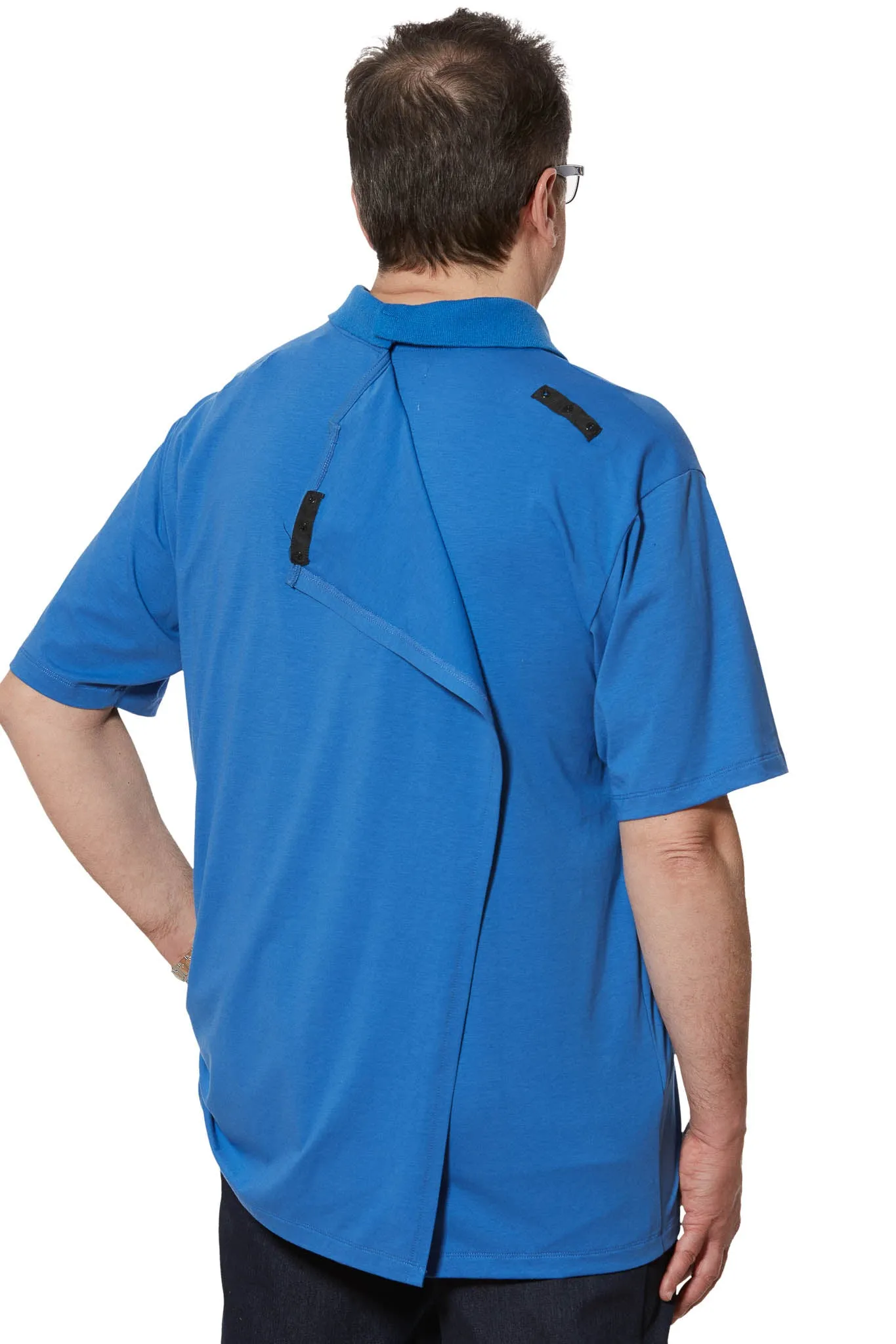 Polo Shirt for Men - Blue | Ralfie | Adaptive Clothing by Ovidis