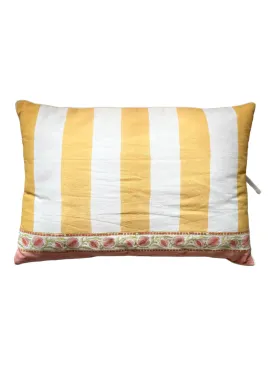 Positano Yellow Stripe Pillow Cover