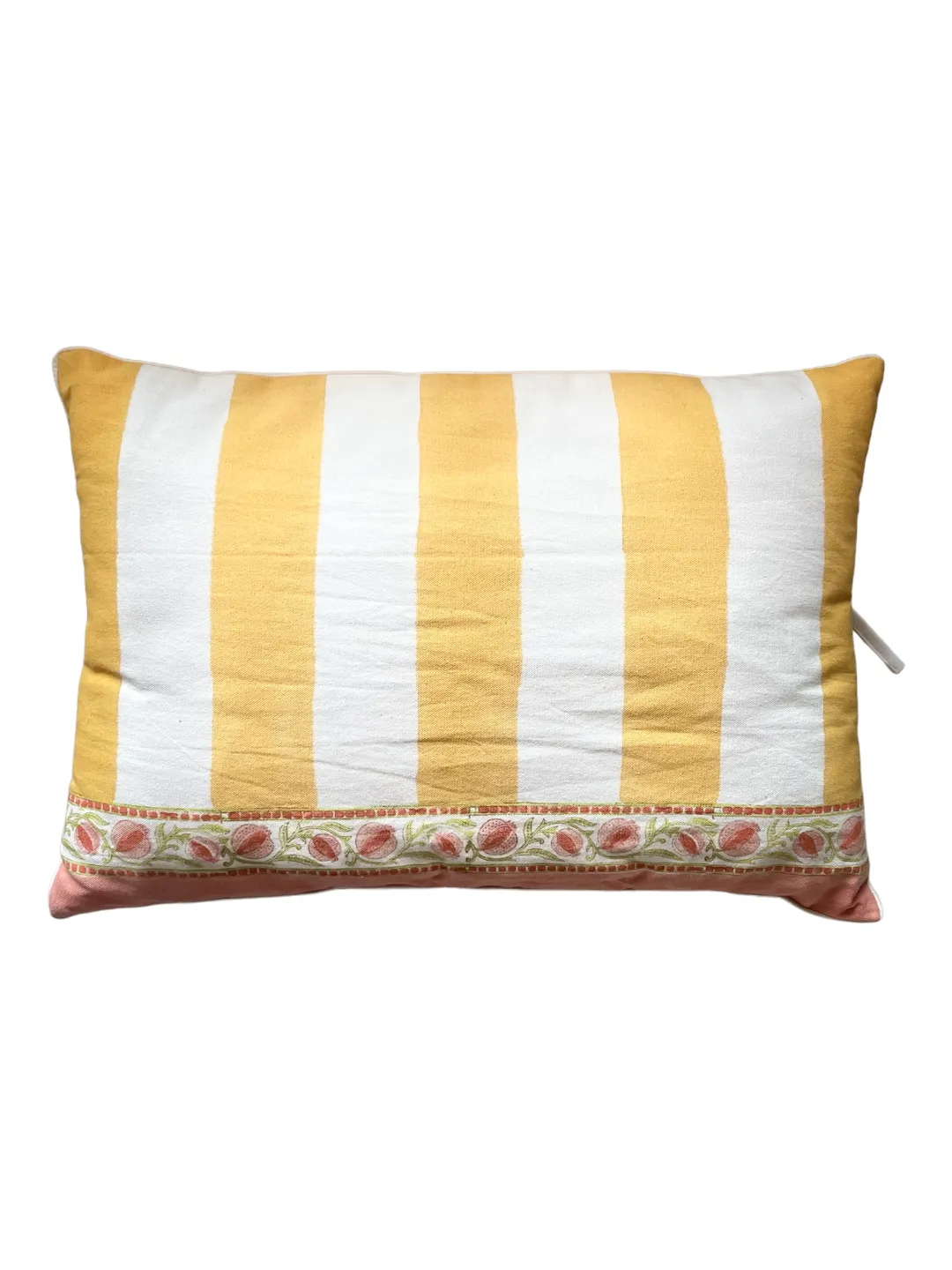 Positano Yellow Stripe Pillow Cover