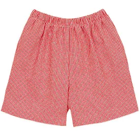 Red Classic Checks Shorts