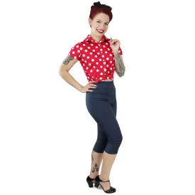 Red Polka Dot Knot Top XS-4XL #RPKT