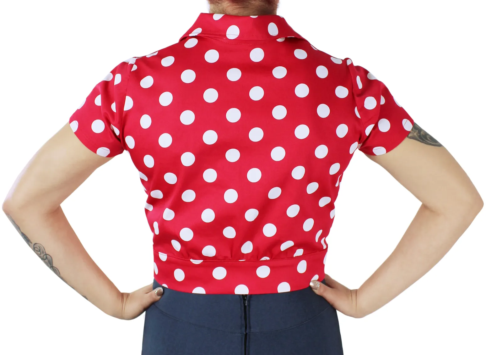 Red Polka Dot Knot Top XS-4XL #RPKT