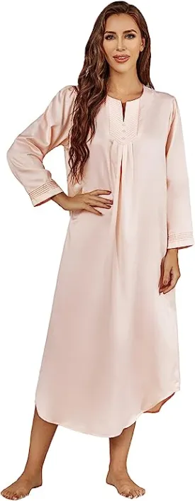 Richie House Womens Dusters Housecoats Button Long Nightgown Casual House Dress S-XXL RHW4071