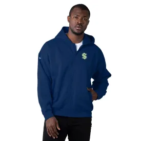 Seattle Kraken Uphill Navy Full Zip Hoodie