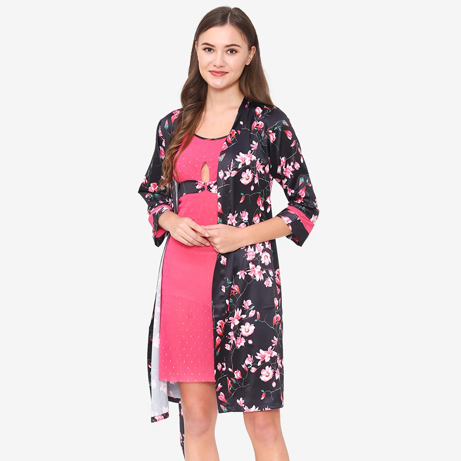 Short Nighty & Robe Nightgown set