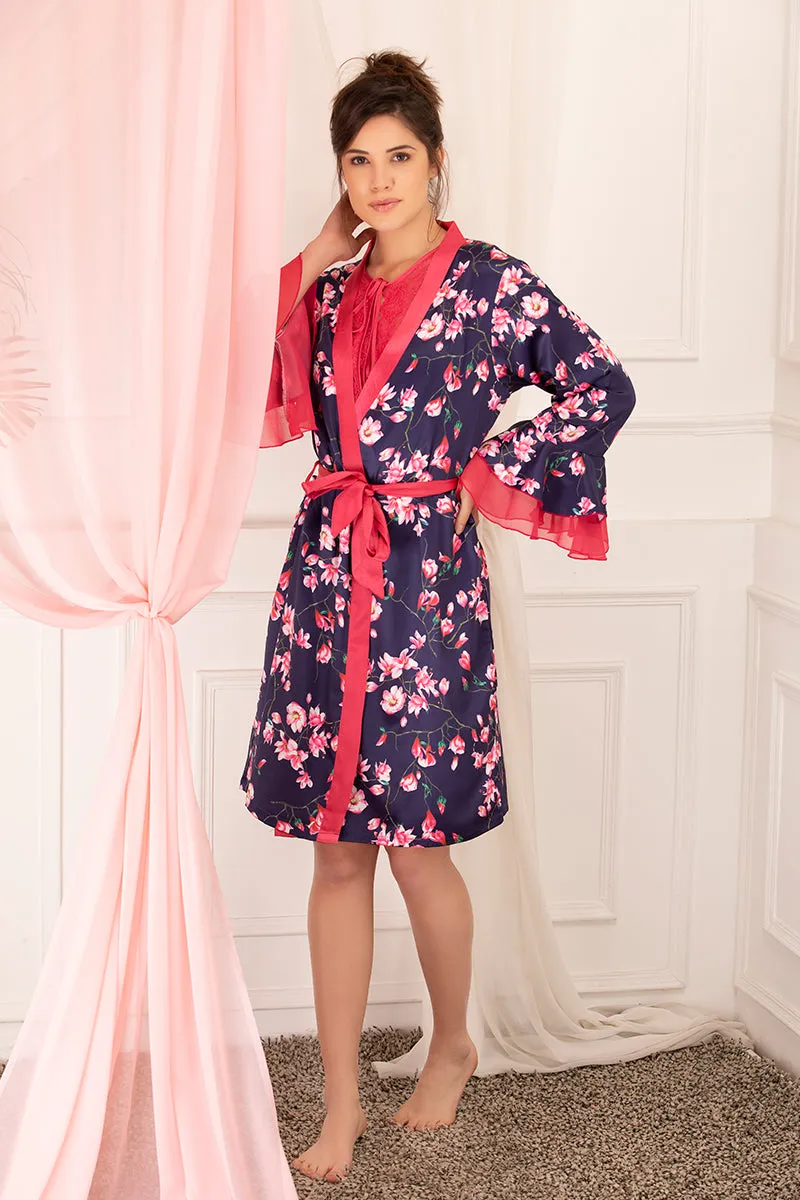 Short Nighty & Robe Nightgown set