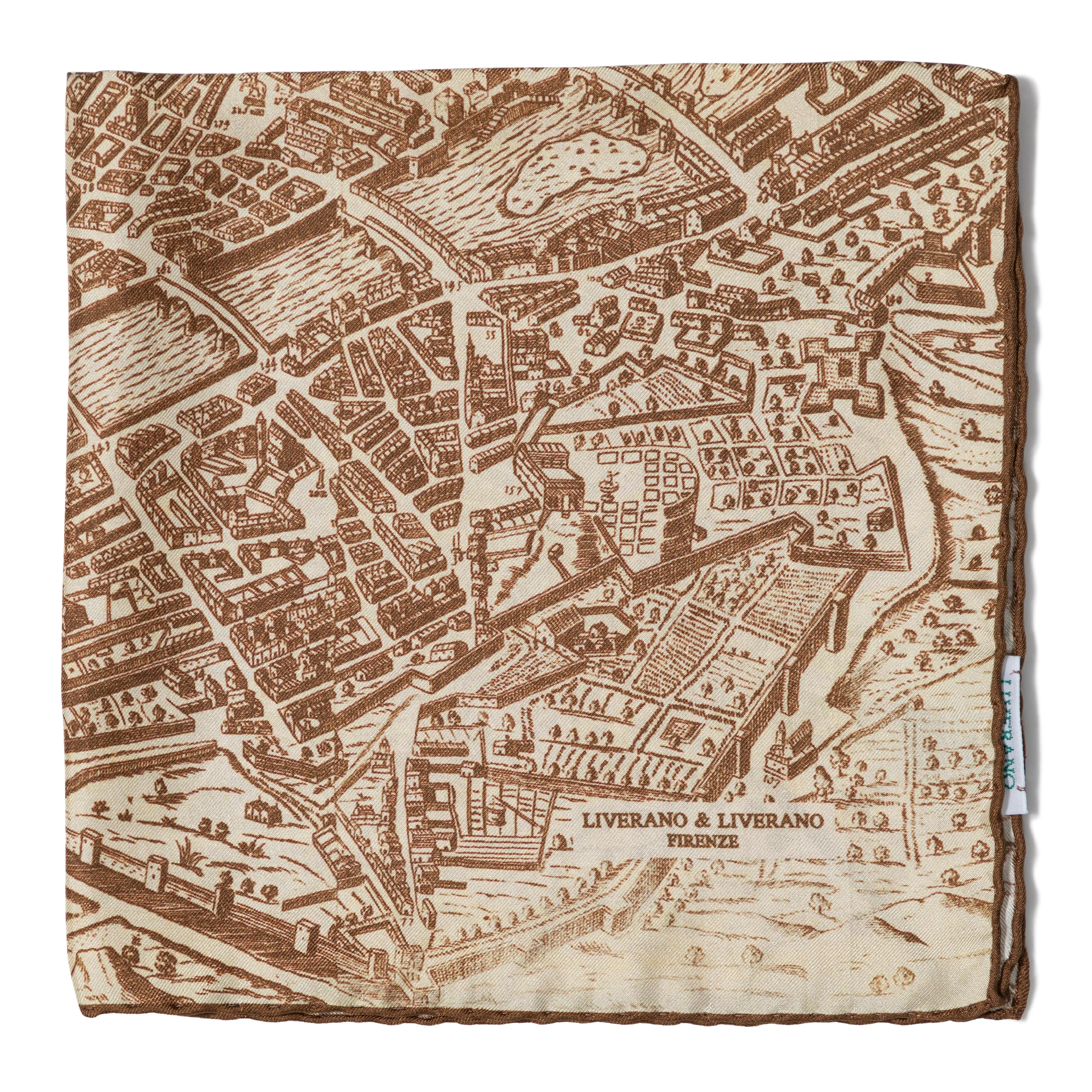 Silk Map Fiorenza Pocket Square