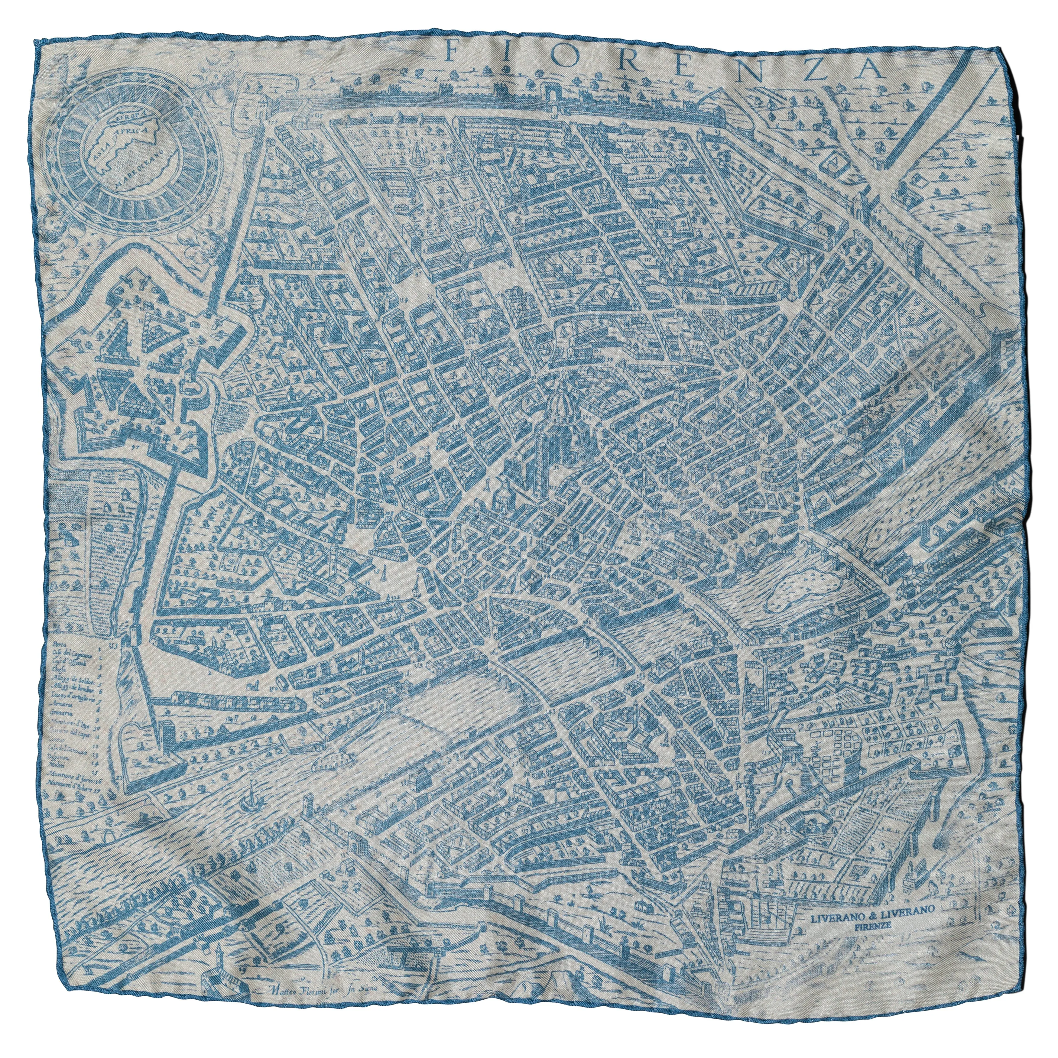 Silk Map Fiorenza Pocket Square