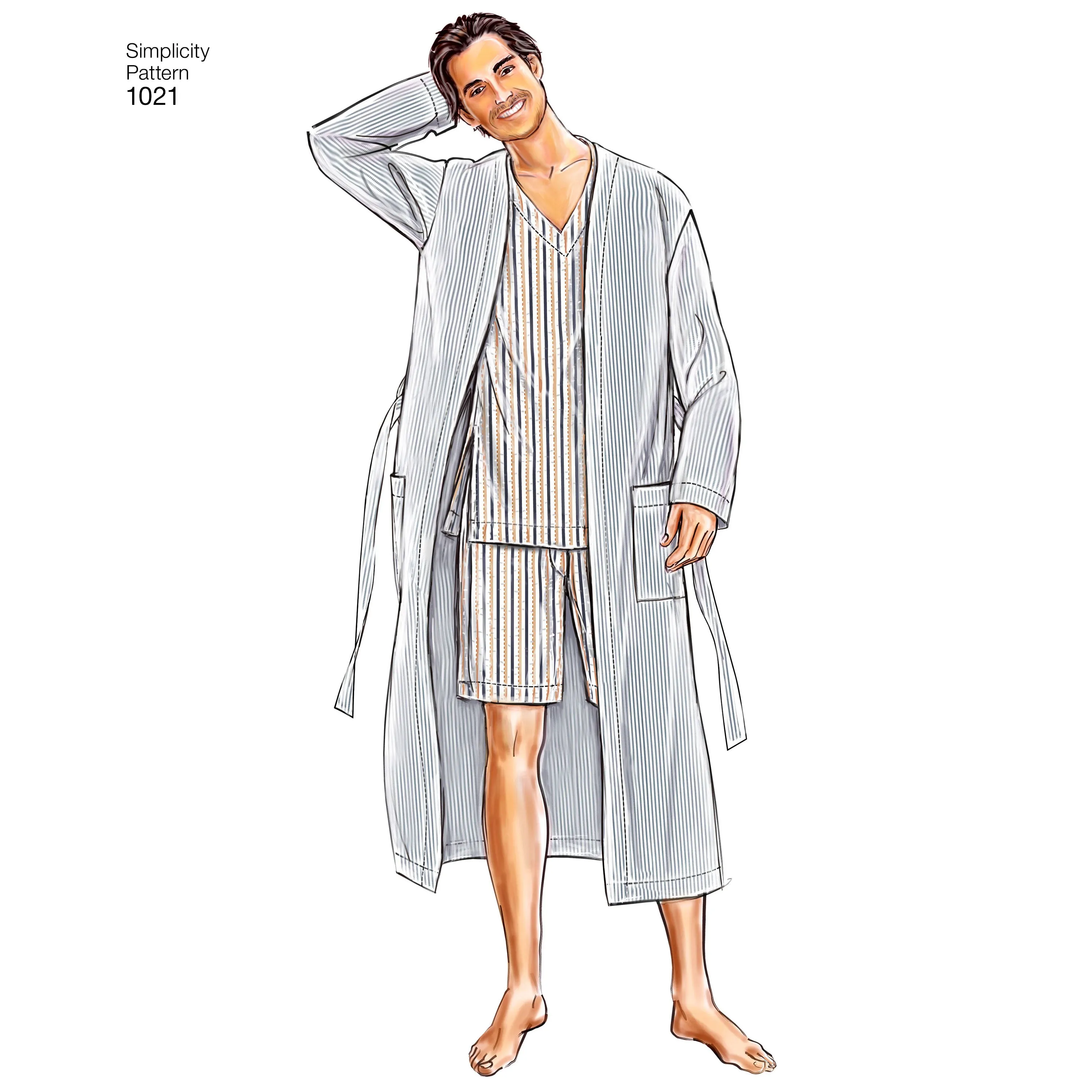 Simplicity Sewing Pattern 1021 Men’s Classic Pyjamas & Robe