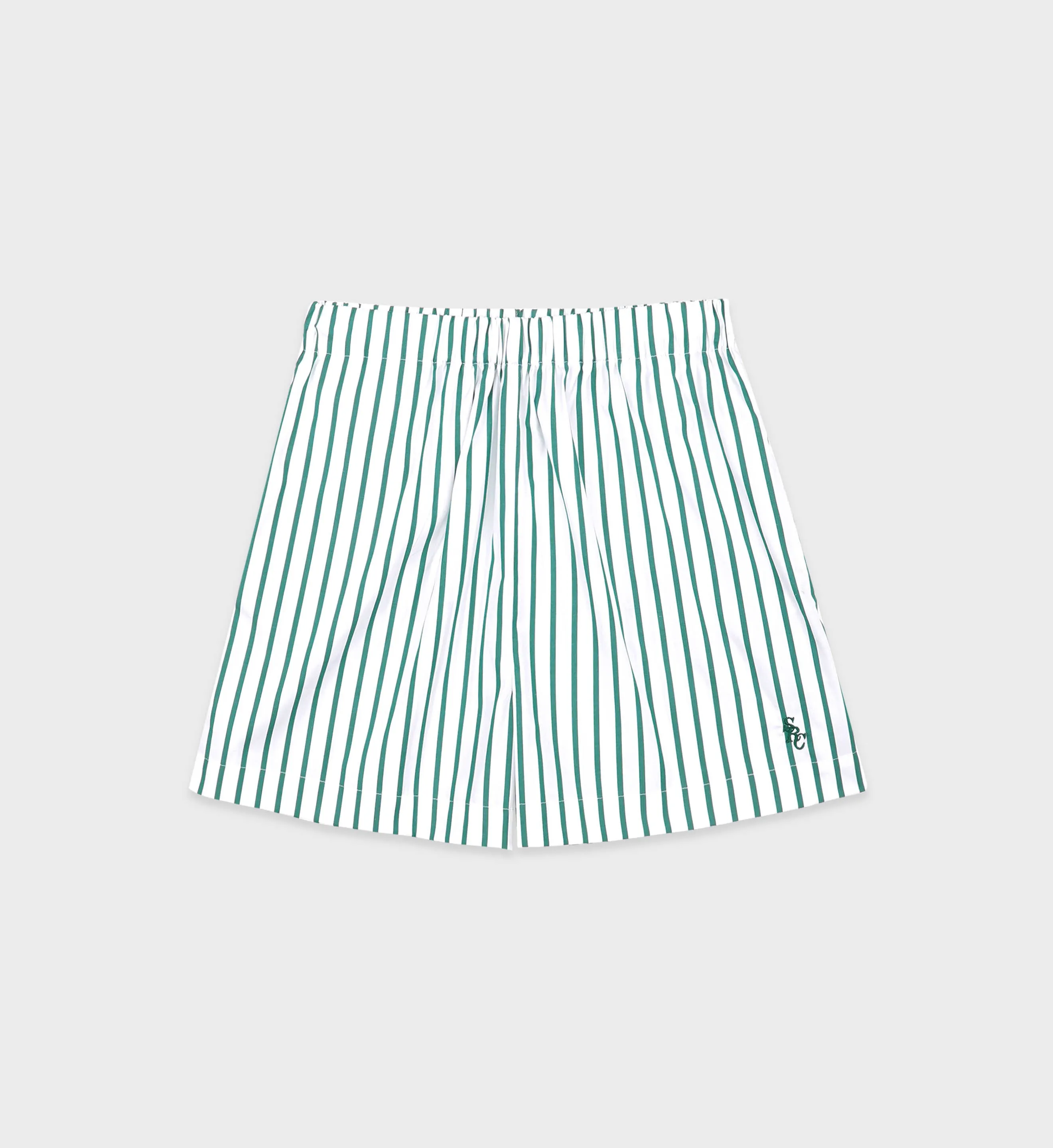 SRC Poplin Short - Green Striped