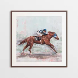 Stephanie Hilen Art Secretariat At The Preakness 8x8 Print