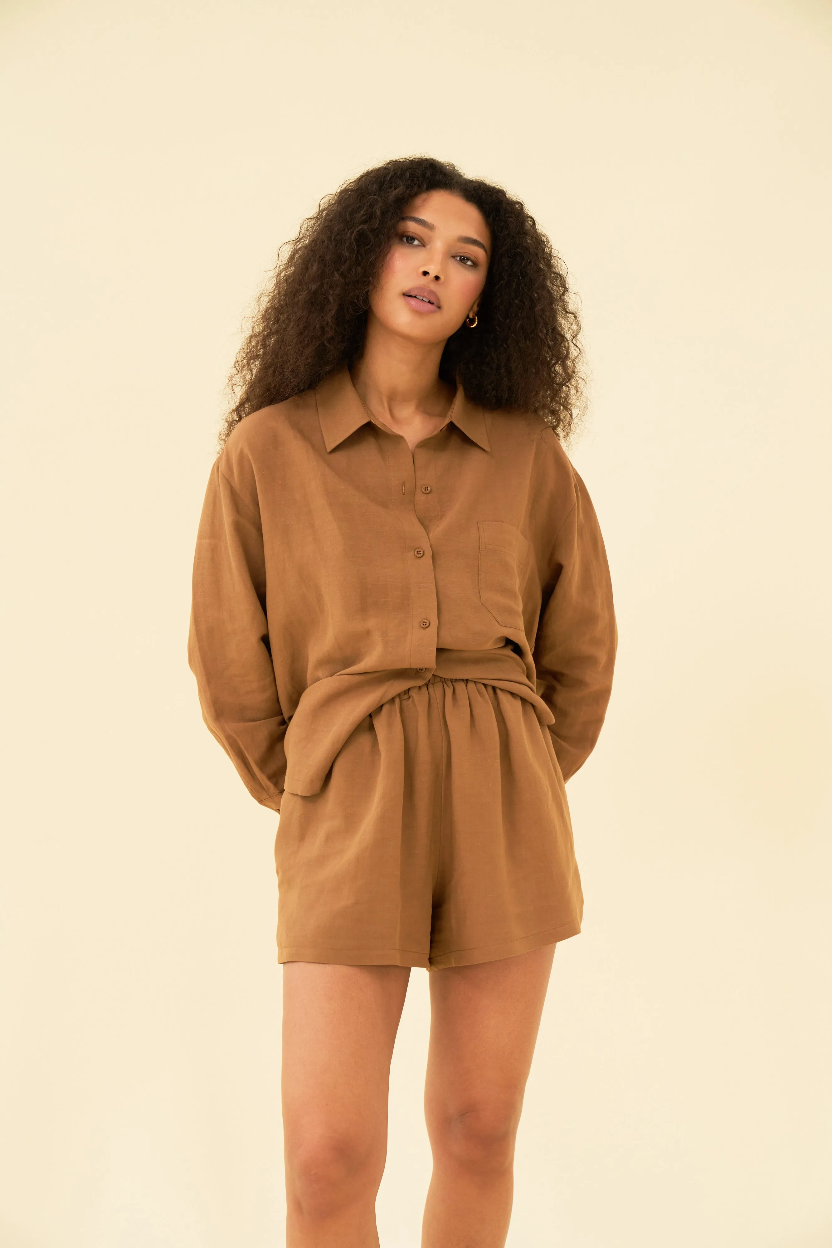 VERA SHIRT - BRUN