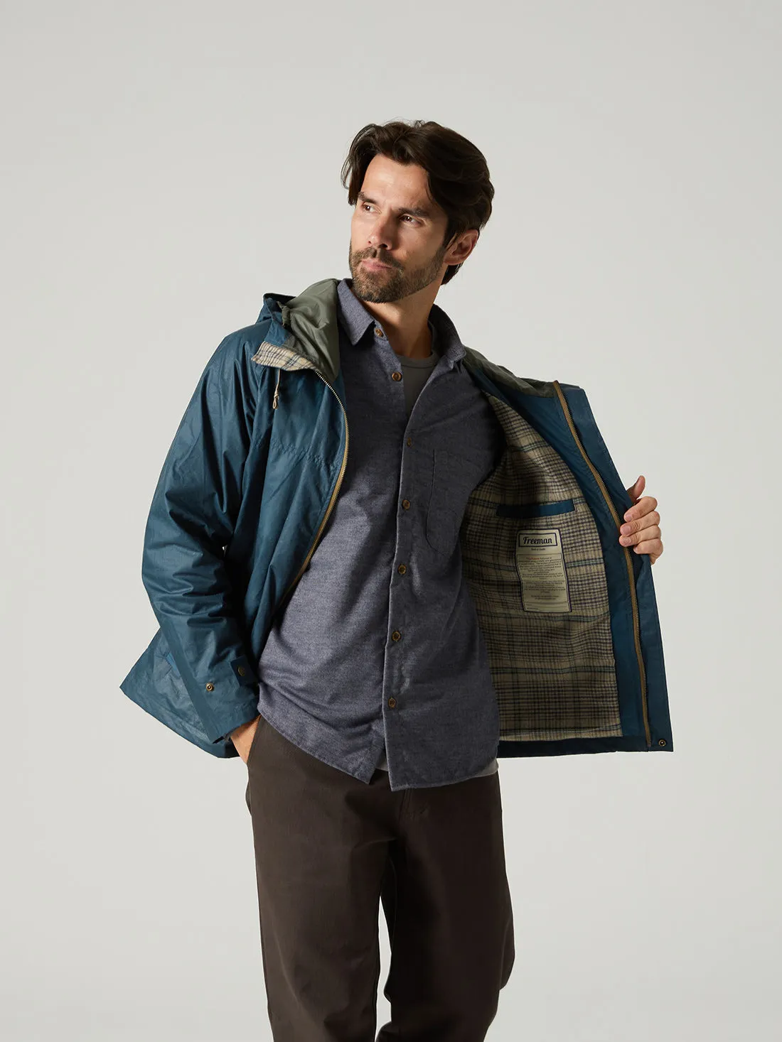 Weathervane Flannel –  Navy Melange