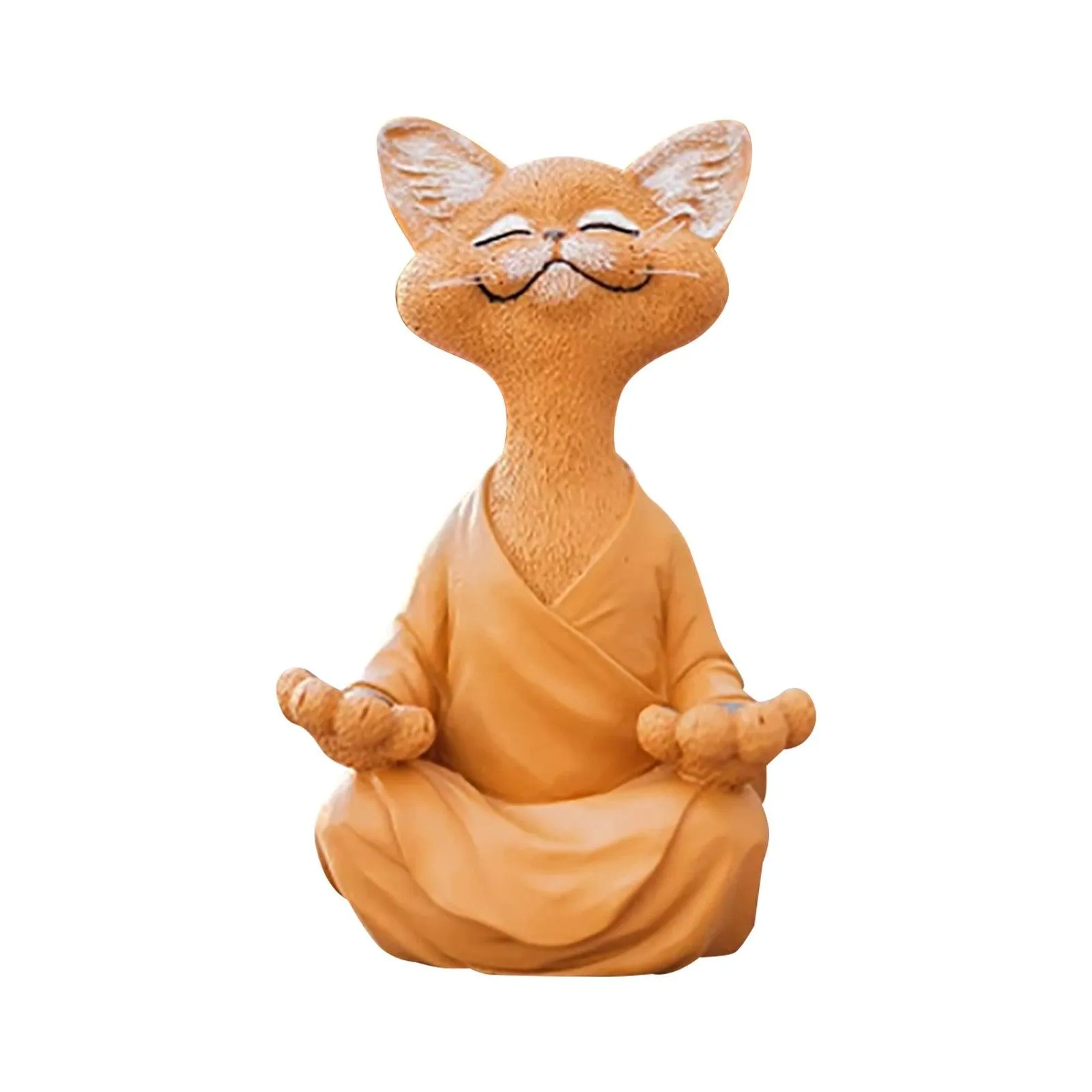 Whimsical Buddha Cat Figurine