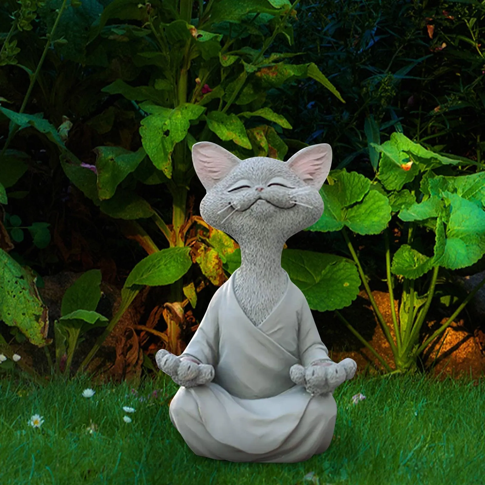 Whimsical Buddha Cat Figurine