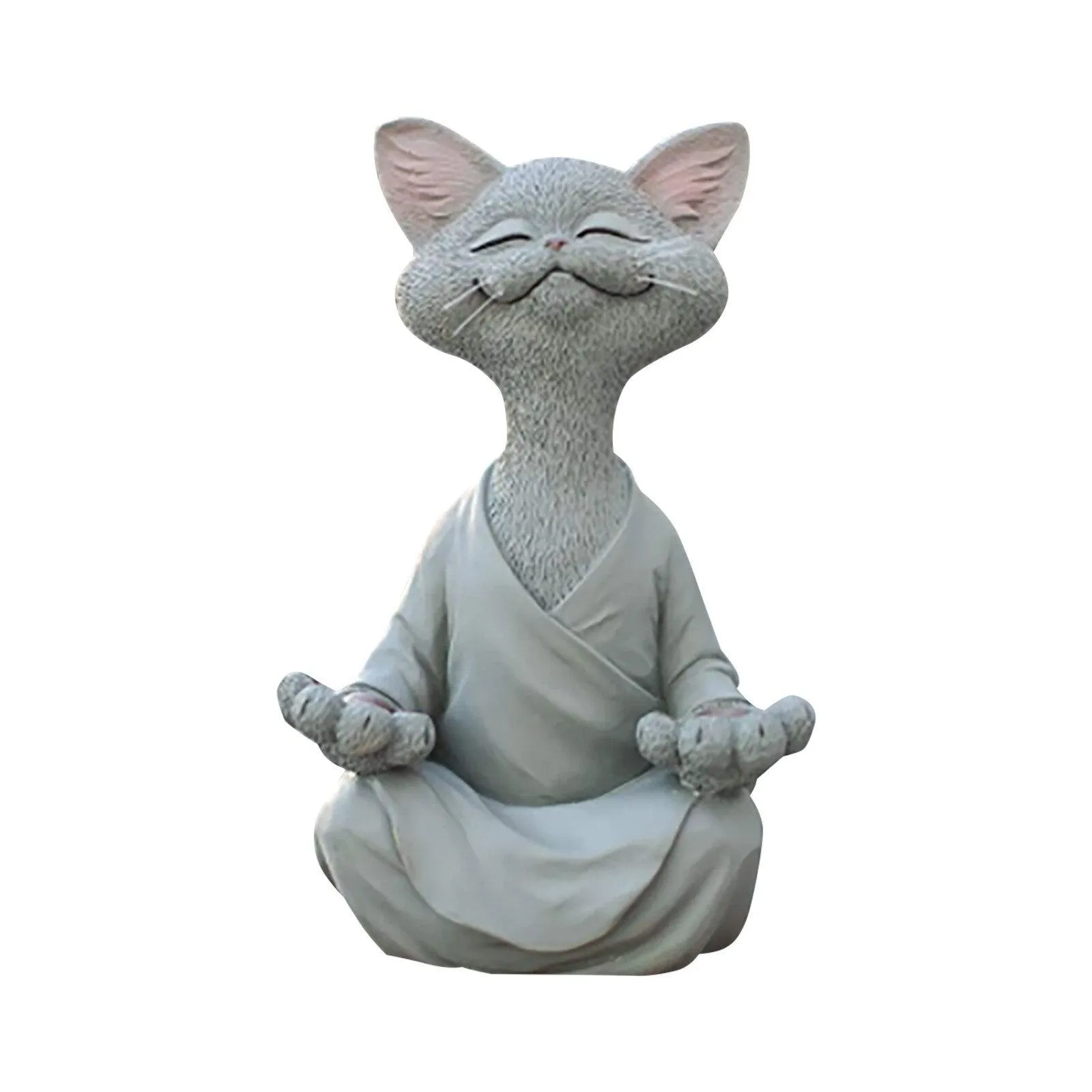 Whimsical Buddha Cat Figurine