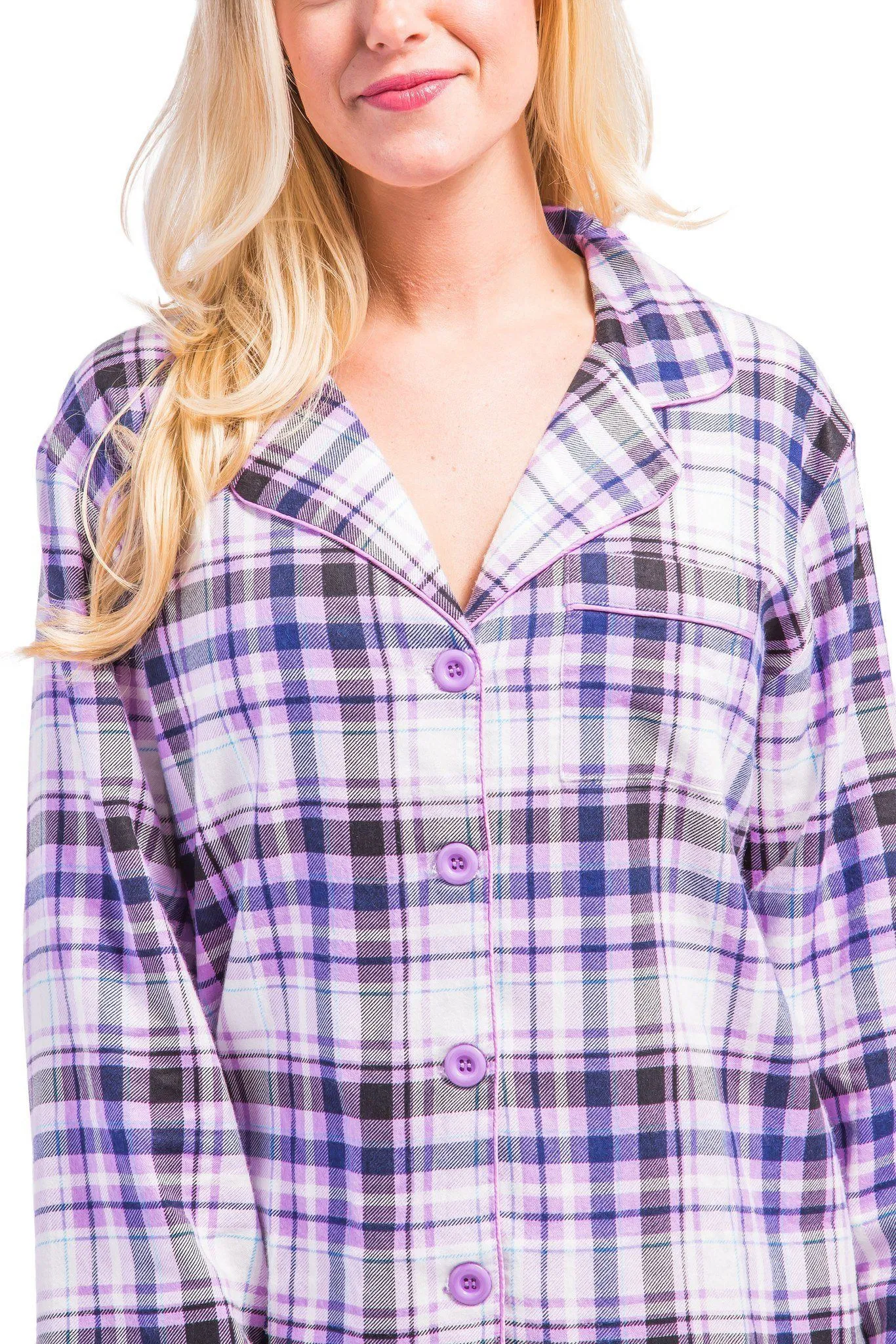 Women's EcoFlannel™ Full Length Plaid Pajama Set with Gift Box