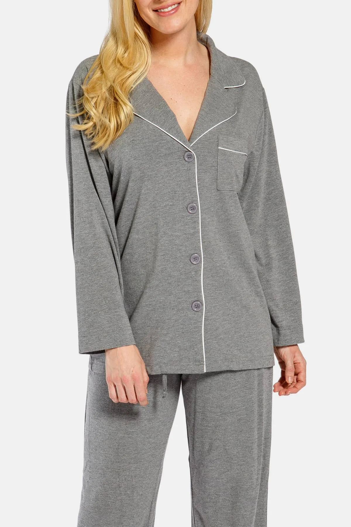 Women's Full Length Jersey Pajama Set with Gift Box