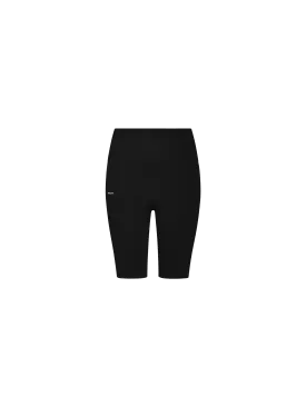 Women's Plant-Stretch Compressive Cycle Shorts—black