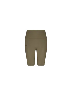 Women's Plant-Stretch Compressive Cycle Shorts—Soil Brown