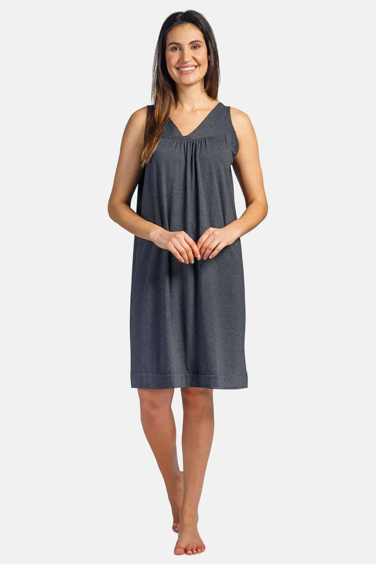 Women's Sleeveless Jersey Nightgown - Relaxed Fit