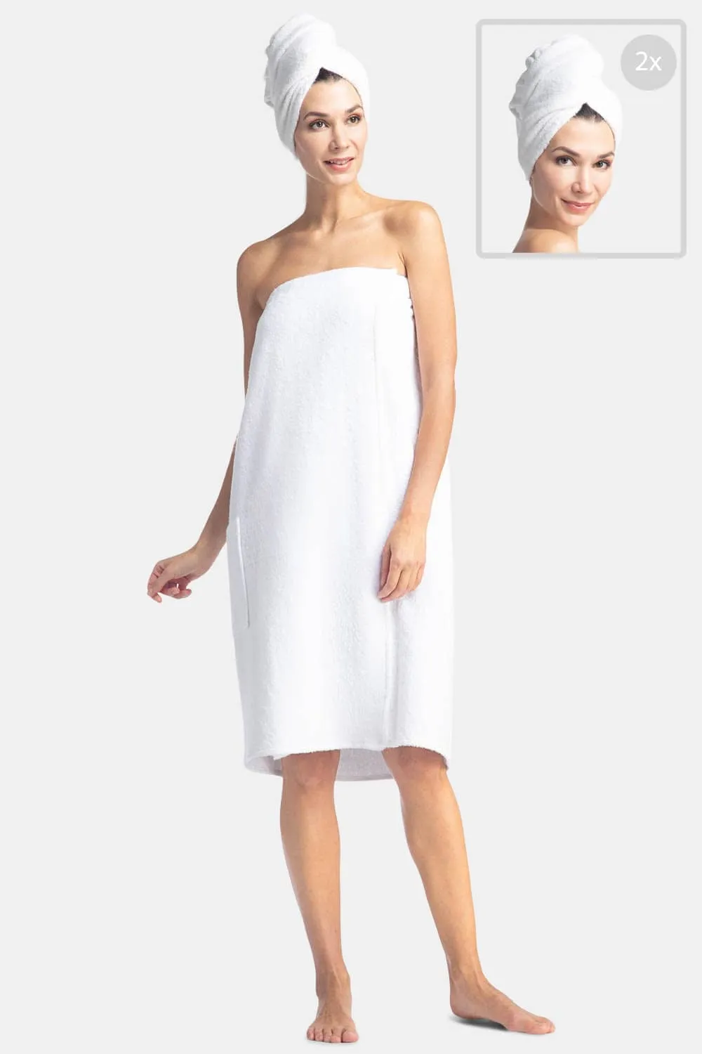 Women's Terry Cloth Spa Package - Body Wrap and Hair Towel